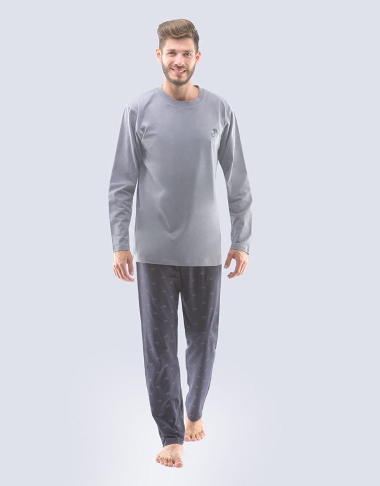 E-shop Zaujímavé pyžamo v šedej farbe Peter