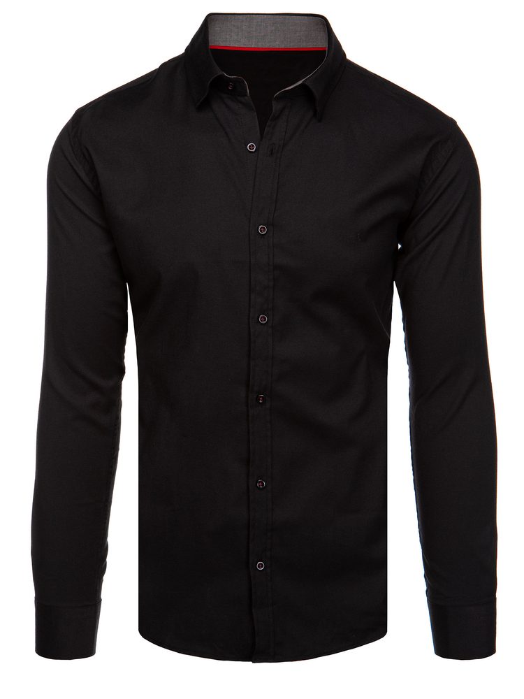 E-shop Jedinečná čierna pánska košeľa