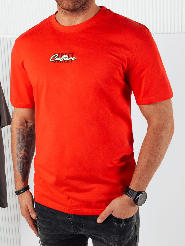 Jedinečné tričko s originálnou potlačou oranžové