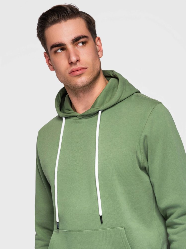 Základná mikina s kapucňou zelená