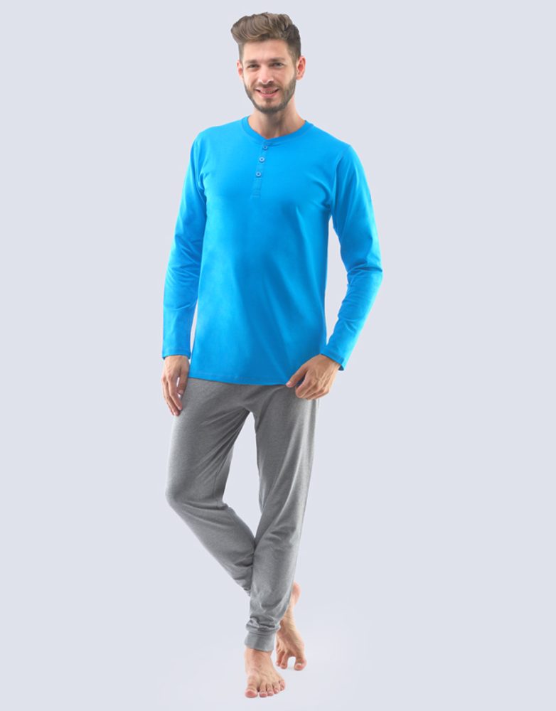 E-shop Modro-šedé pohodlné pyžamo Adam