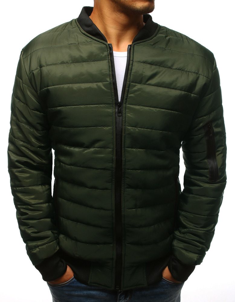 Štýlová bomber bunda zelená-muži