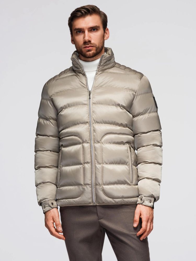 E-shop Atraktívna šedá bomber bunda V5 JALP-0218