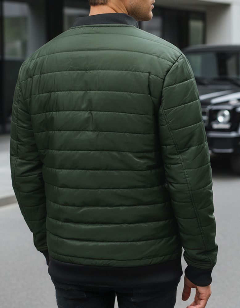 Štýlová bomber bunda zelená-muži