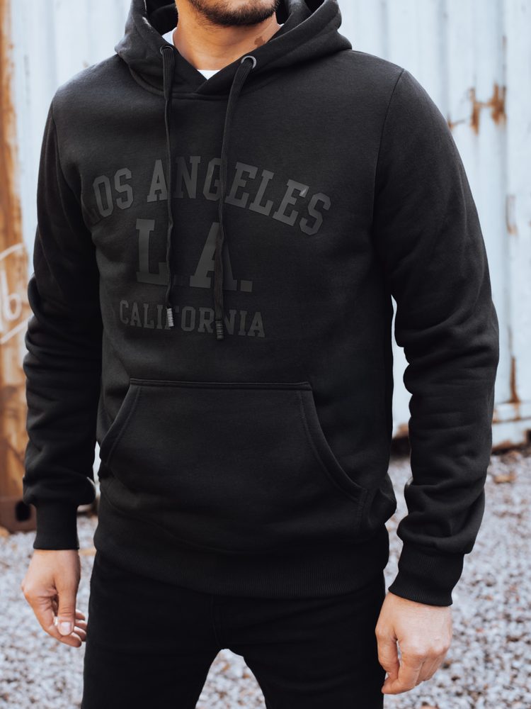 E-shop Čierna pánska mikina s nápisom Los Angeles
