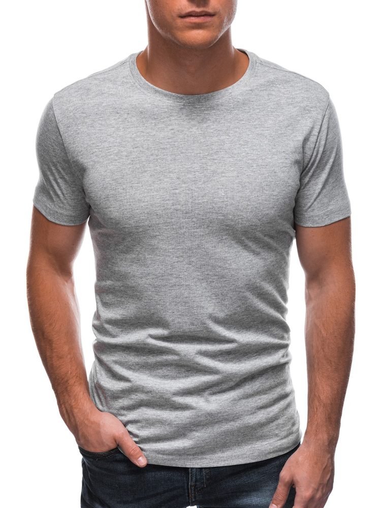 Klasické pánske šedé tričko s krátkym rukávom