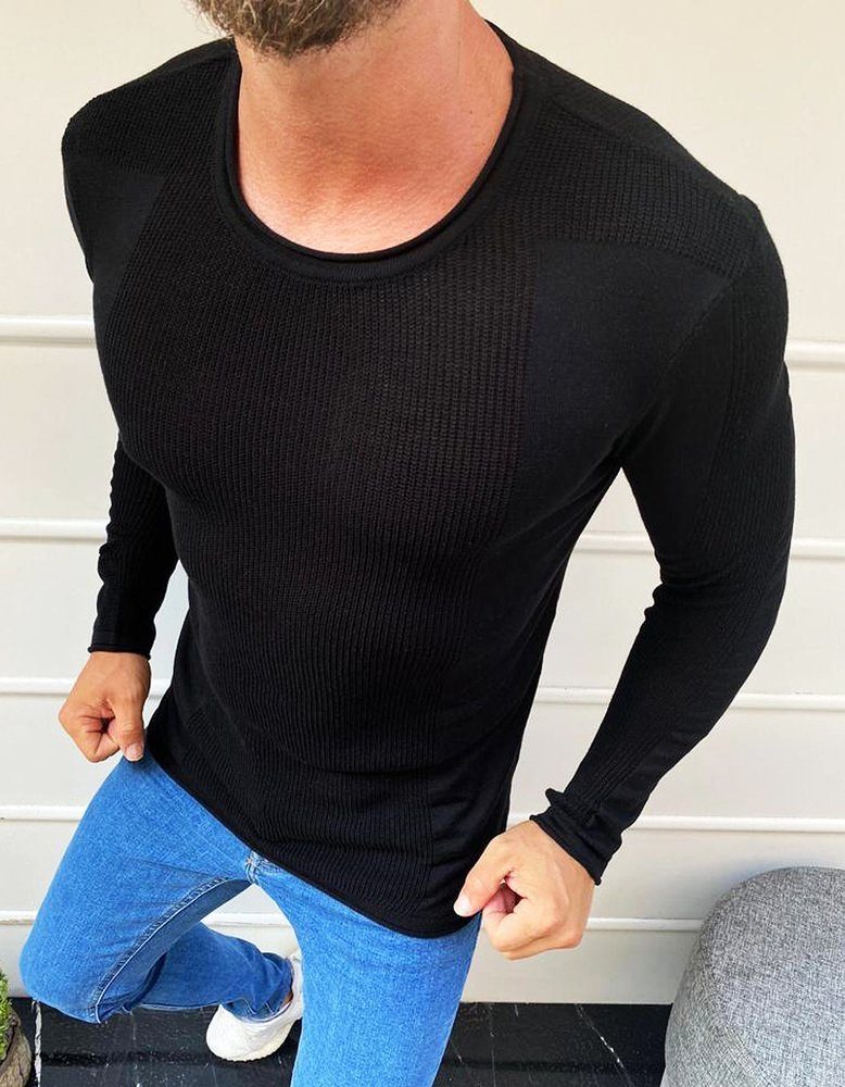 E-shop Senzačný sveter v čiernej farbe