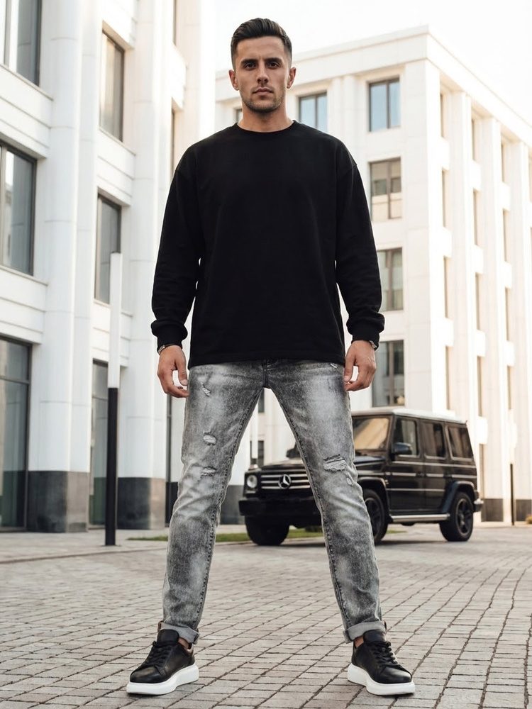 Pánske trendy jeansy šedé