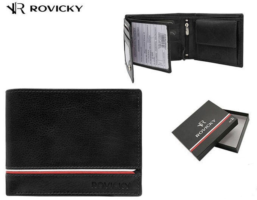 E-shop Čierna pánska peňaženka v trendy dizajne