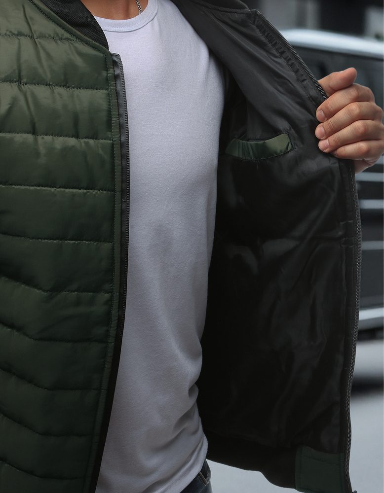 Štýlová bomber bunda zelená-muži