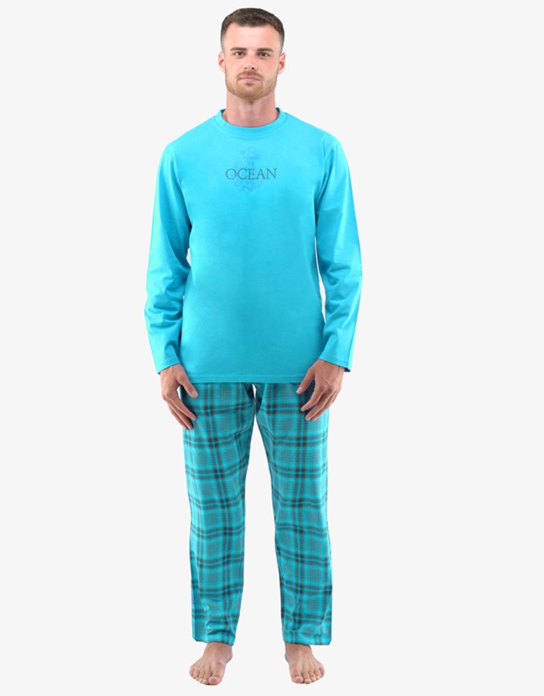 E-shop Trendy tyrkysové dlhé pyžamo Ocean