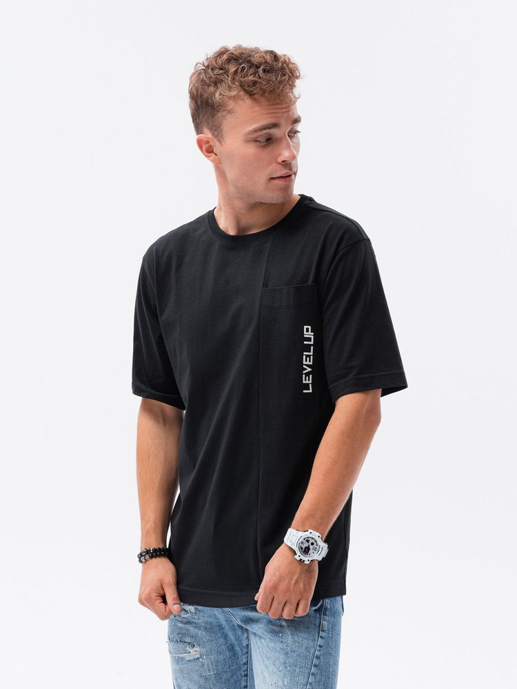 Moderné oversize tričko pánske čierne