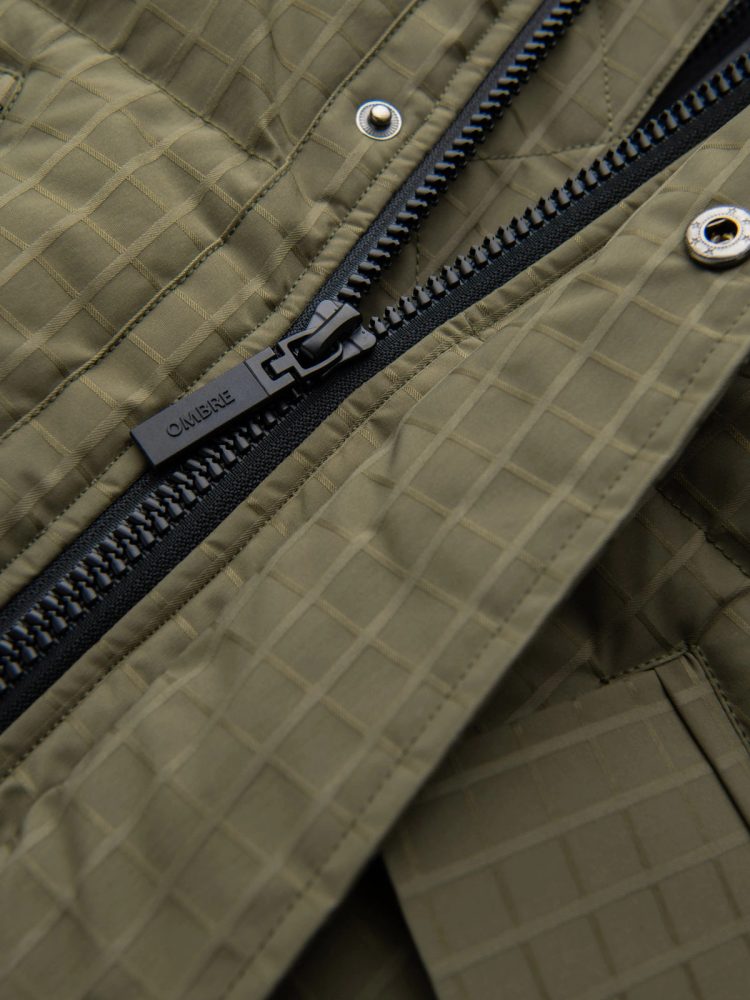 Klasická zimná pánska parka - olivová