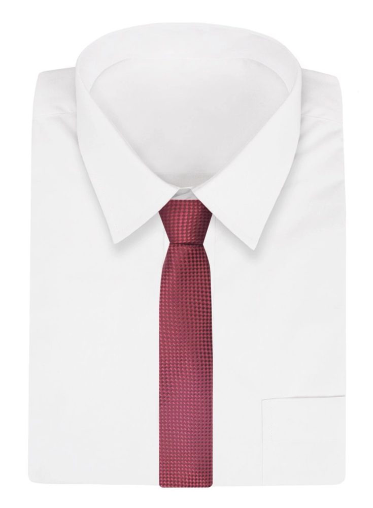 Elegantná červená kravata s jemným vzorom Alties
