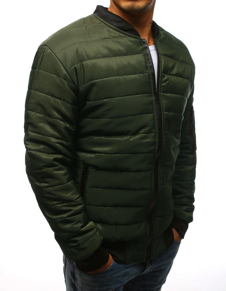 Štýlová bomber bunda zelená-muži
