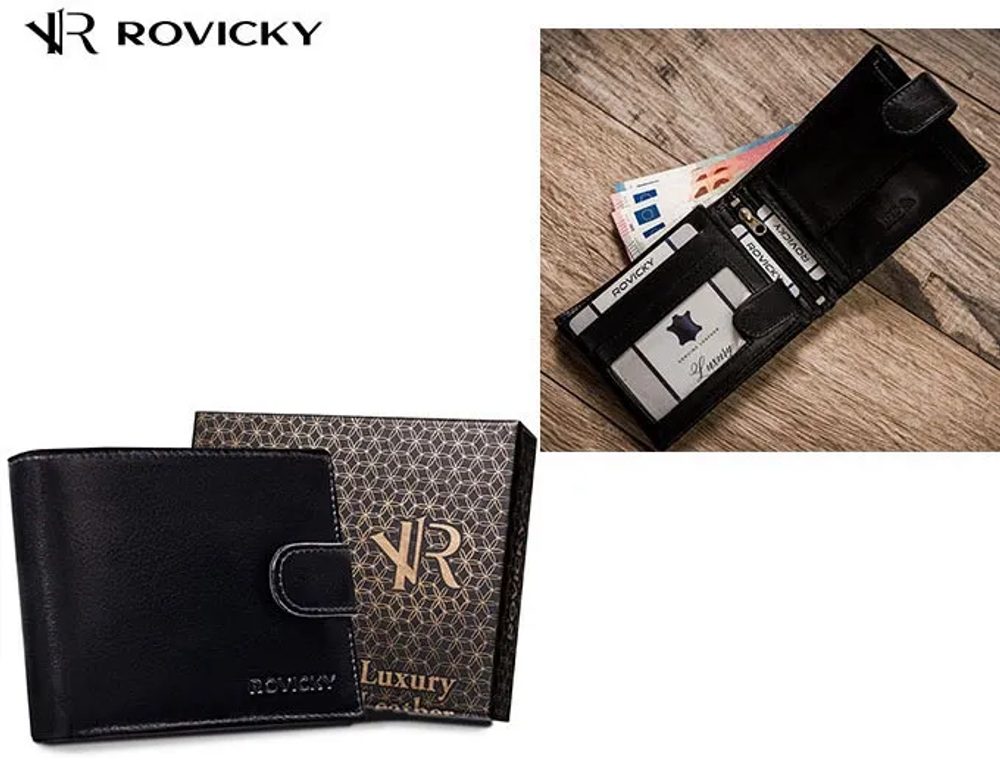 Elegantná kožená pánska peňaženka YR s prackou