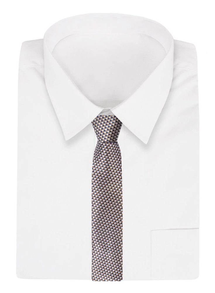 E-shop Karamelová kravata s jemným vzorom Alties