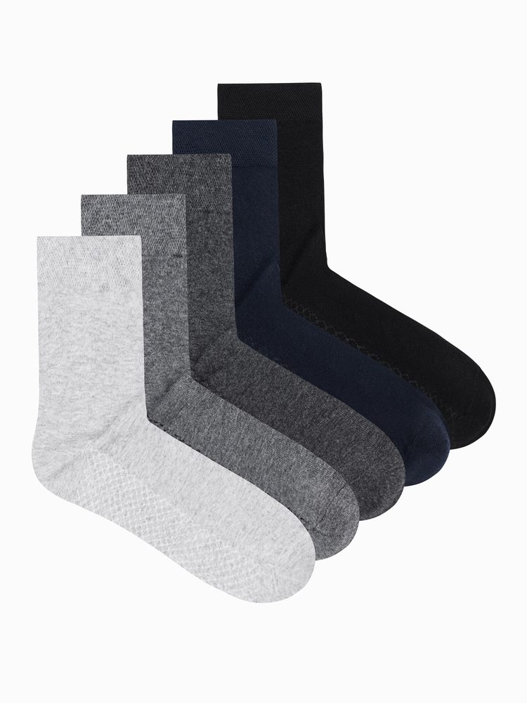 E-shop Mix farebných ponožiek s jemným vzorom U460 (5 KS)