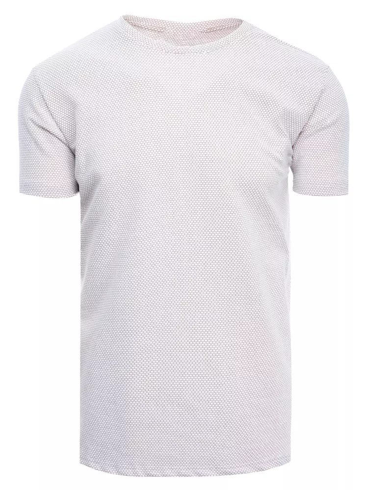 Módne tričko s krátkym rukávom ecru-muži