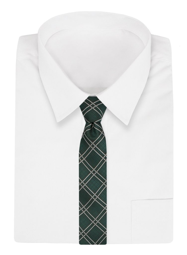 Smaragdová károvaná pánska kravata - Budchlap.sk