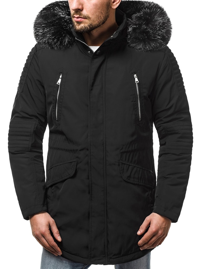 Trendy pánska zimná bunda čierna O/88859 - Budchlap.sk