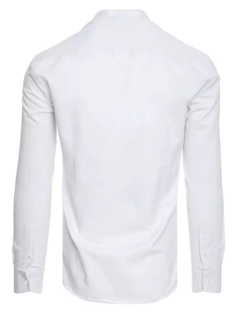 Trendová biela košeľa so stojačikom - Budchlap.sk