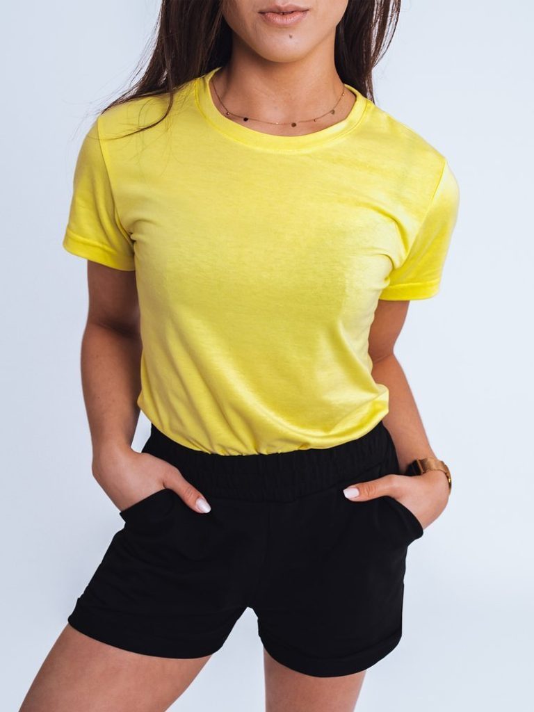 Jednoduché svetlo žlté dámske tričko Mayla II - Budchlap.sk