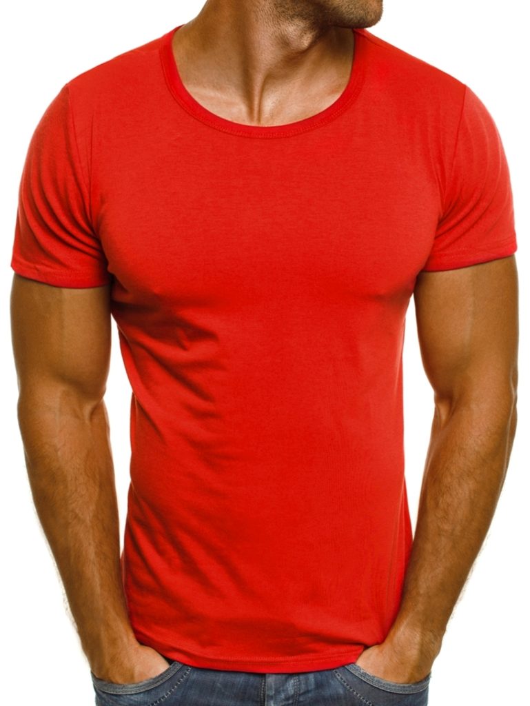 Červené tričko J. STYLE 712006 v jednoduchom prevedení - Budchlap.sk