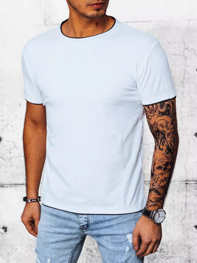 Biele basic tričko s krátkym rukávom - Budchlap.sk