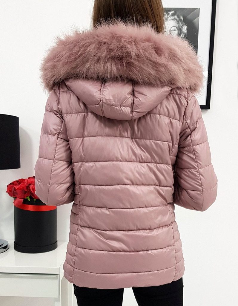 Ružová dámska zimná bunda SARA prešívaná - Budchlap.sk