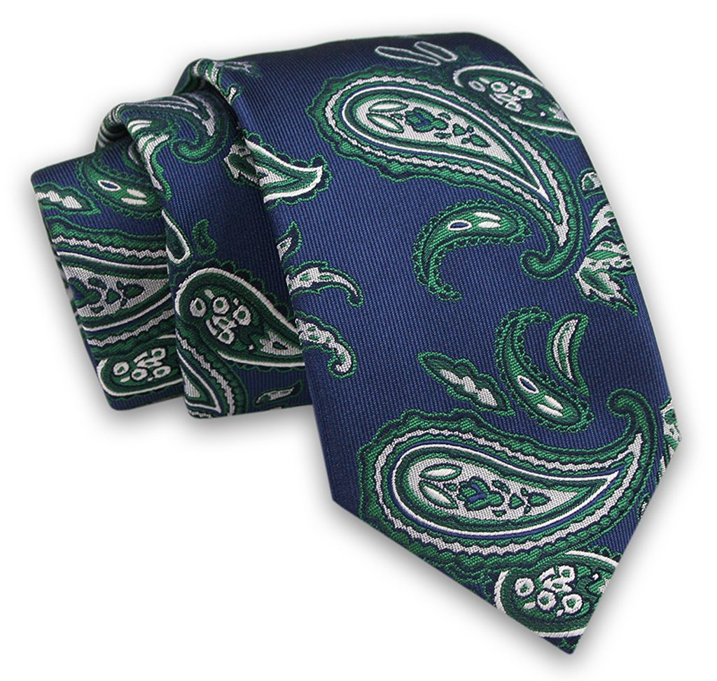Výrazná granátovo-zelená kravata s paisley vzorom Alties - Budchlap.sk