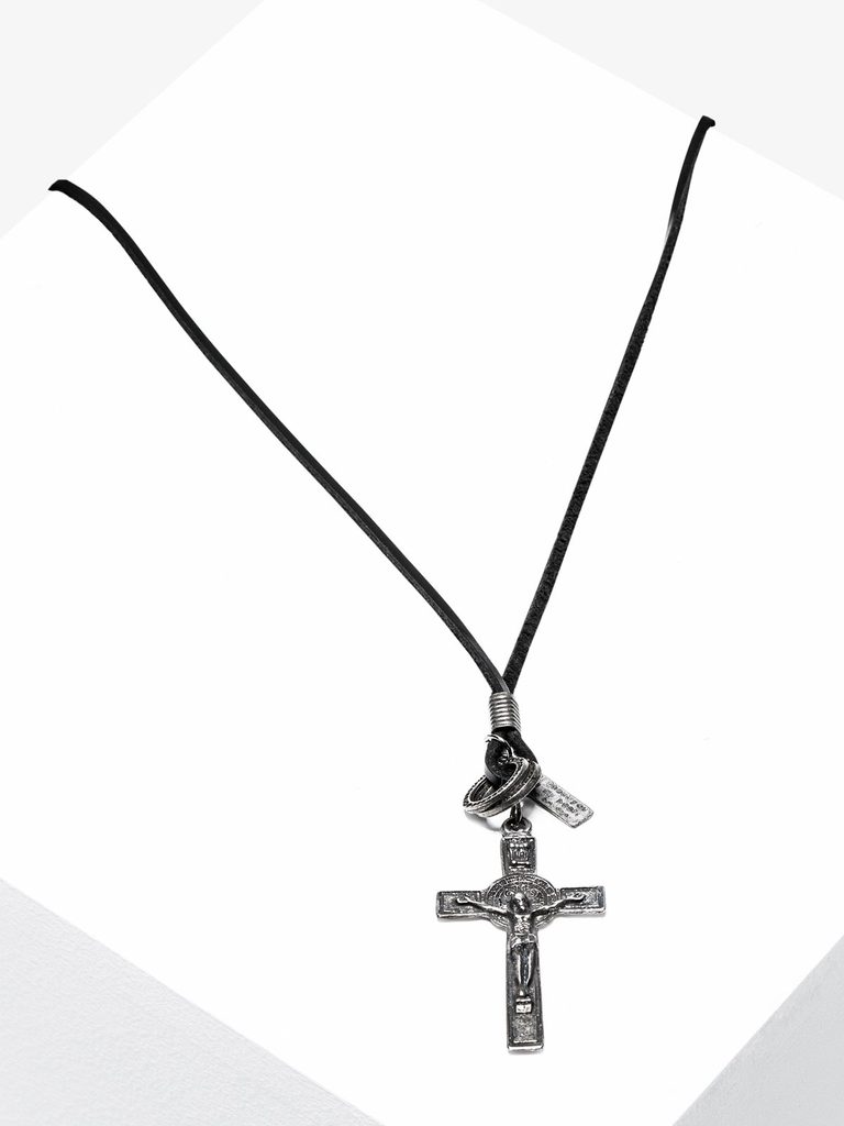 Moderný pánsky náhrdelník s krížom A353 - Budchlap.sk