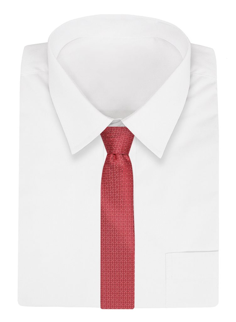 Červená kravata s výrazným vzorovaním - Budchlap.sk