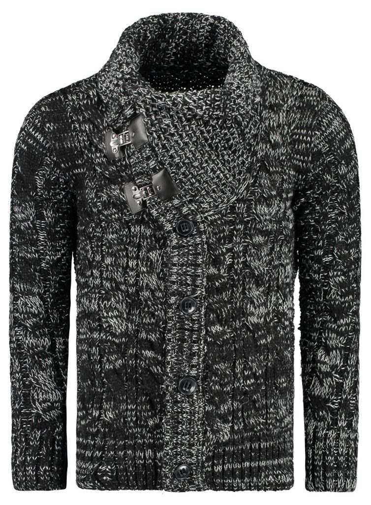 Teplý sveter na zimu v čiernej farbe - Budchlap.sk