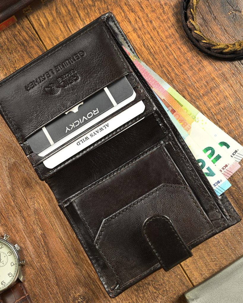 Kožená čierna pánska peňaženka Wild - Budchlap.sk
