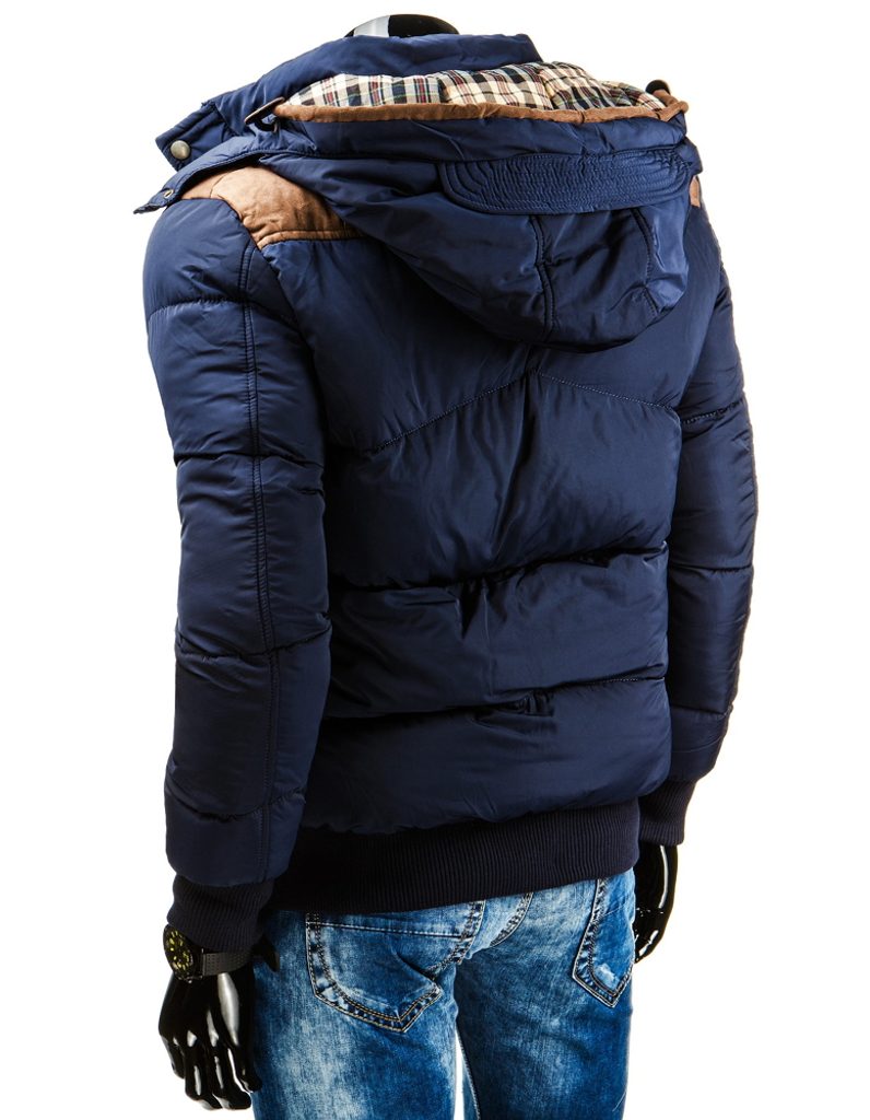 Modrá pánska bunda na zimu - Budchlap.sk
