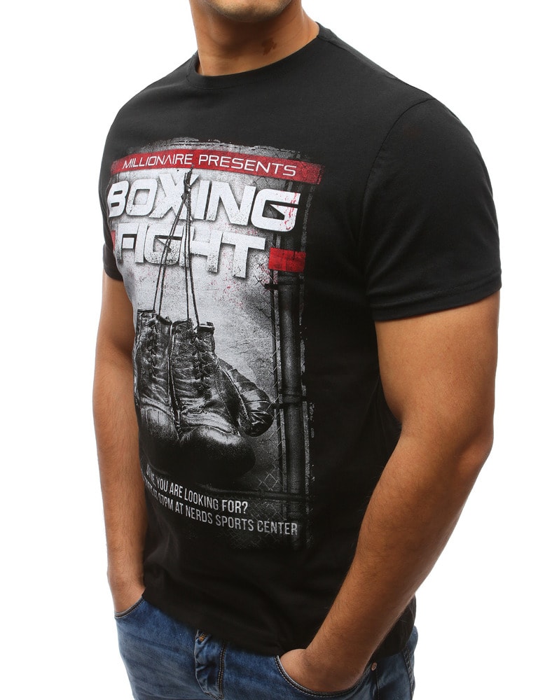 Čierne tričko BOXING FIGHT - Budchlap.sk