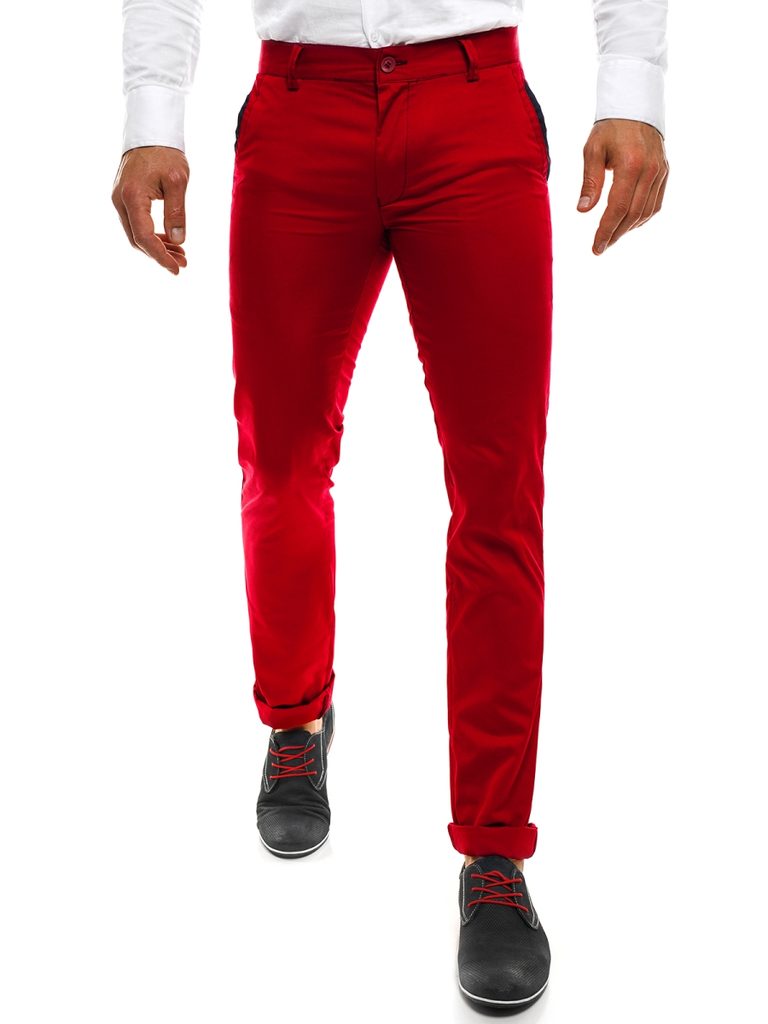 Originálne červené chinos nohavice do spoločnosti BLACK ROCK 206 -  Budchlap.sk