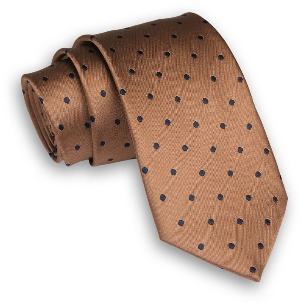 Hnedá bodkovaná kravata Alties - Budchlap.sk