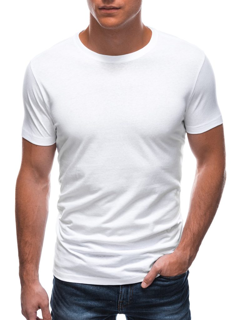 Biele bavlnené tričko s krátkym rukávom S1683 - Budchlap.sk