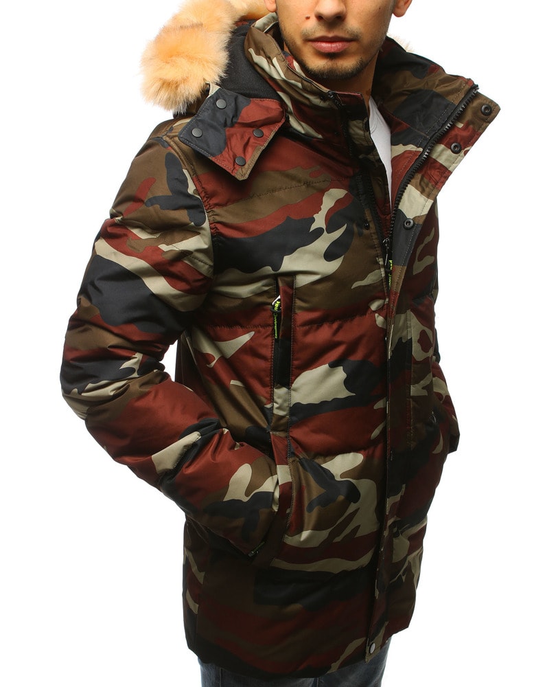 Maskáčová zimná bunda s kapucňou - Budchlap.sk