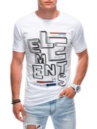 Originálne biele tričko s nápisom ELEMENTS S1884