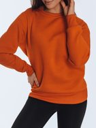 Jednoduchá pomarančová dámska mikina Fashion