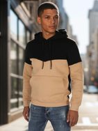 Čierno-kamelová mikina v zaujímavom prevedení