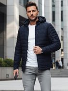 Prechodná nadčasová granátová bunda s kapucňou