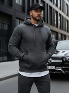 Senzačná antracitová mikina s kapucňou