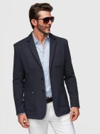Tmavomodré športové slim fit sako V3 M165
