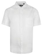 Ľanová letná biela pánska košeľa