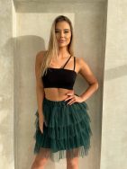 Módna zelená mini sukňa GLR017