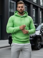 Jednoduchá svetlo-zelená pohodlná mikina